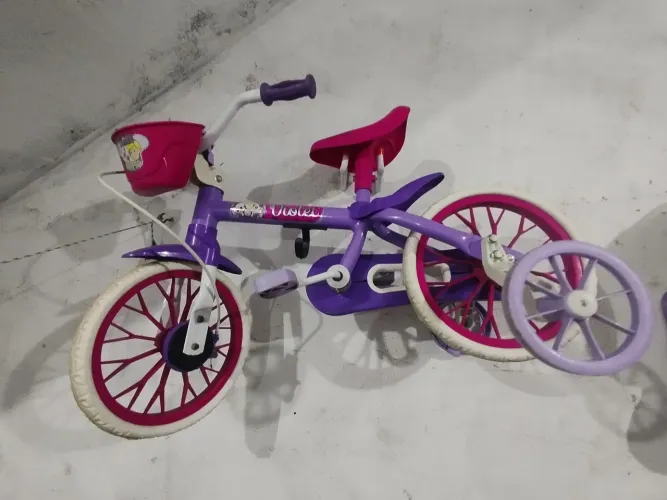 Bicicleta infantil aro 12 braca e rosa