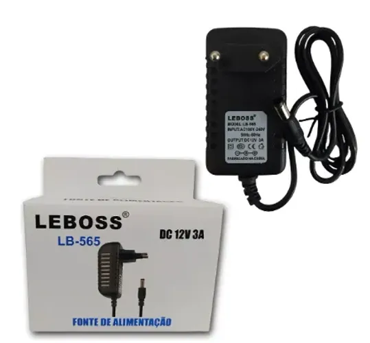 Fonte de Alimentação Chaveada 12v 3a LB-565 Com Plug P4