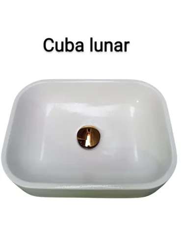 Cuba de apoio concreto branca para Lavabo