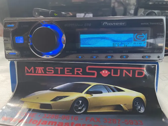 Cd rádio usb pioneer deh-p600ub com bluetooth vários gráficos