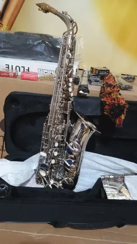 Saxofone Alto Slade niquelado novo 