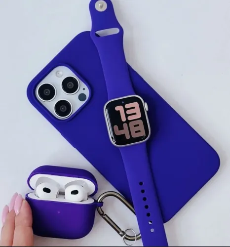 Kit silicone protetor de capa, fone e pulseira