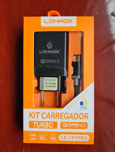 Carregador Turbo 30W para celular iphone, v8 ou Tipo C (Não entrego)