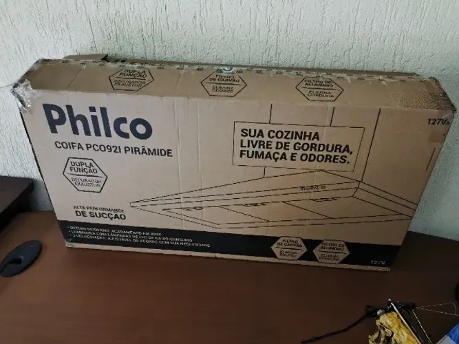 Coifa pirâmide Philco PCO921 Inox Dupla Função