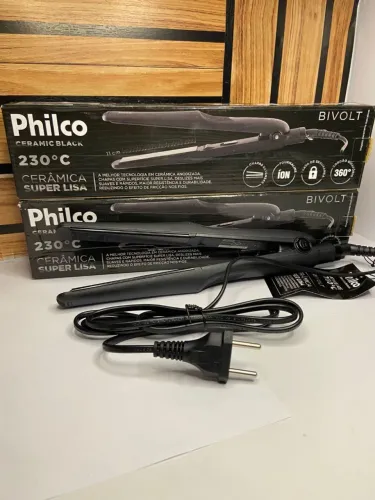 *Prancha Chapinha Cerâmica Black 230° - Philco*<br><br>250$
