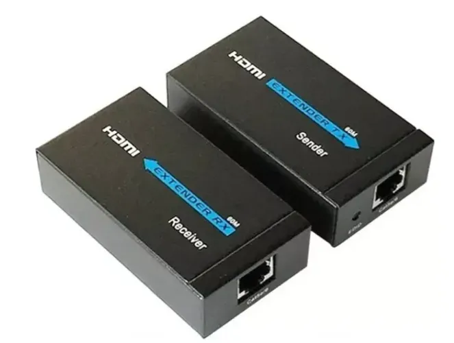 Extensor Hdmi 60m It-blue LE-4127 Com Conversão Via Cabo De Rede Cat5/6
