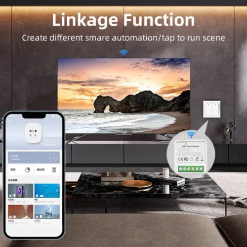 Interruptor Wifi Relé Inteligente Paralelo 2 Canais Zigbee Tuya Alexa Automação COD-AM563 