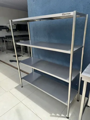 Estante inox 01 metro.