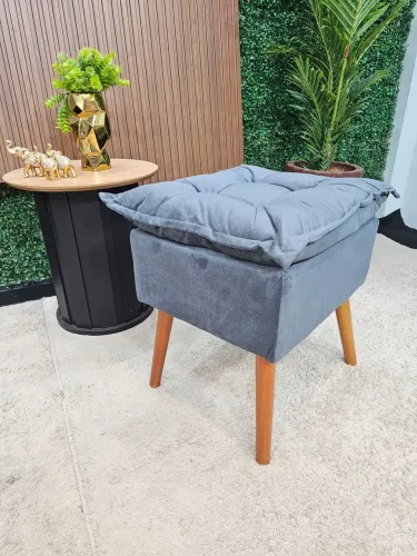 Puff Sofá Estilo Moderno com Assento Acolchoado