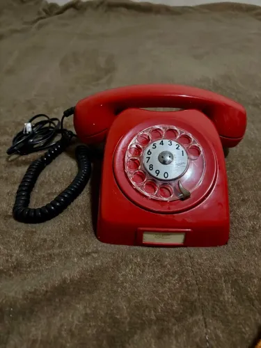 Telefone Disco Antigo Ericsson Vermelho