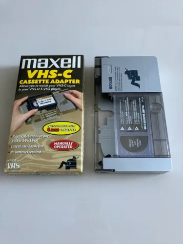 Adaptador Fita Vhs-c Maxell Vp-ca + Fita 8mm Sony Lacrada