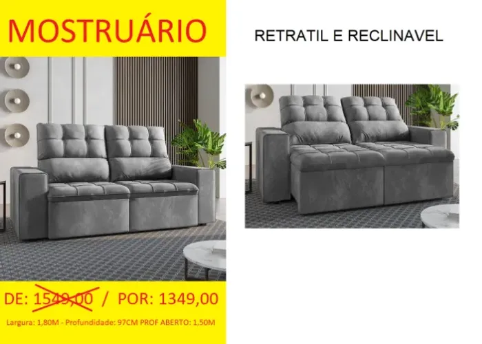 Sofá a pronta entrega preço baixo e conforto