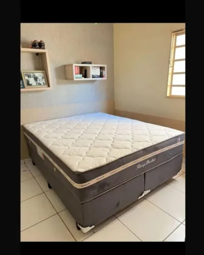 cama super king 193x203 base+colchao 1 ano de garantia