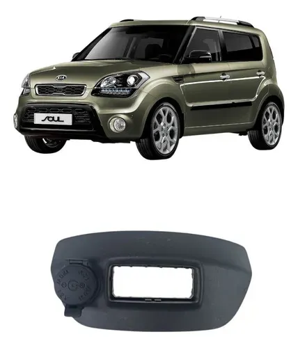 Moldura Painel Central Usb Acendedor Kia Soul 2009 A 2013 Preto