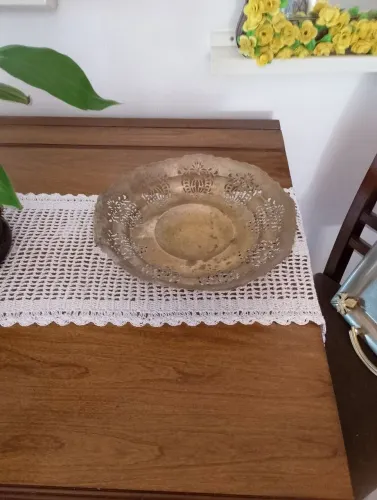 Bandeja decorativa vintage. UM BANHO DE NÍQUEL FICA NOVÍSSIMA