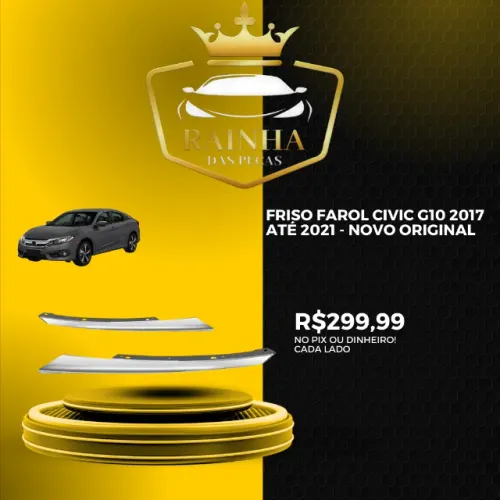 Friso Farol Civic G10 2017 até 2021 - NOVO ORIGINAL