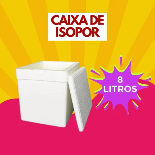 Caixa termica  de Isopor 8 Litros - Nova