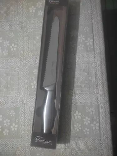 Faca Fontignac aço inox nova pão 