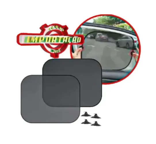 Par de Tela Protetora Para-Sol De Janela Automotivo Lateral