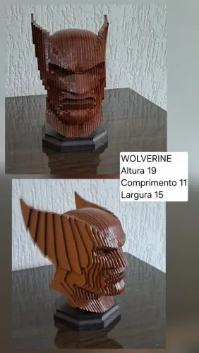 Busto 3D MDF HERÓIS MARVEL E LIGA DA JUSTIÇA 