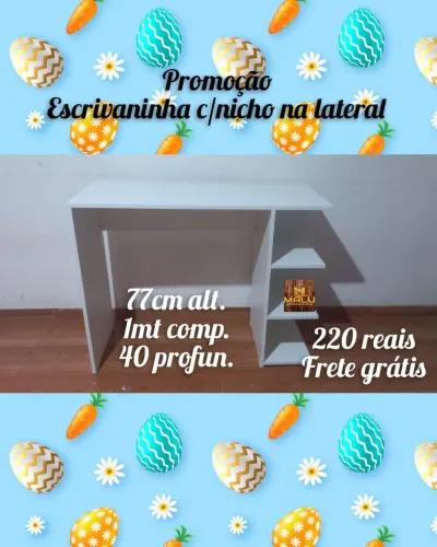 Escrivaninha com Nicho Lateral - Promoção!