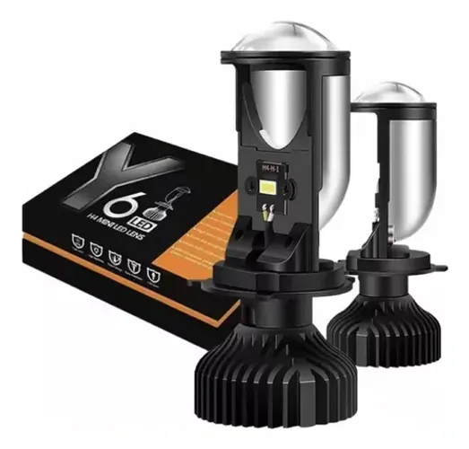  Led H4 Y6 Projetor Canhão 6000k Lúmens 12/24v