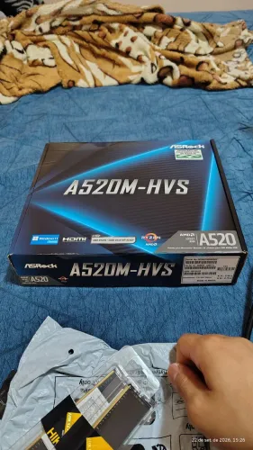 Placa mãe asrock A520M HVS + Ryzen 5 4600g