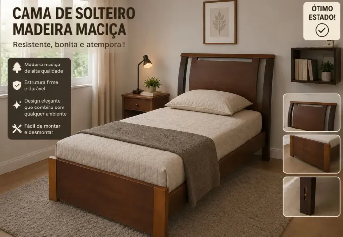 Cama de solteiro marca Lider