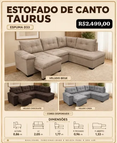 Sofá de Canto Taurus 