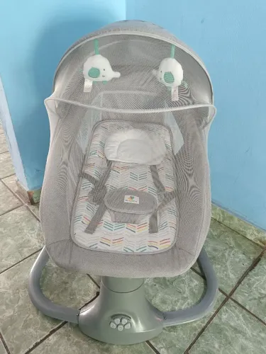 Cadeira De Balanço Para Bebê Automática Techno 8104 Mastela Com Bluetooth Cinza
