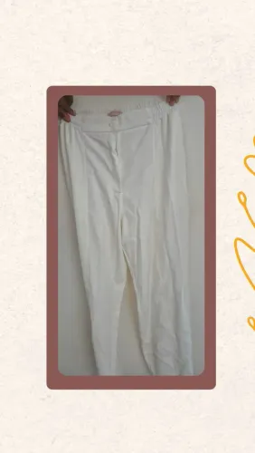 CALÇA DE ALFAIATARIA BRANCA USADA APENAS 2 VEZES