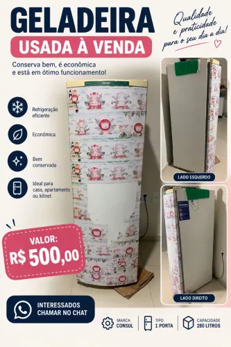 Geladeira usada a venda