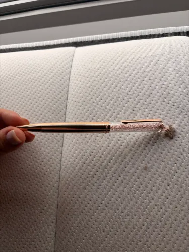 Caneta swarovisk rose gold com pingente