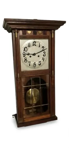 Relógio De Parede Antigo Alemão Duas Setas (HAU)-Revisado-Toque "Pim" Único anos 1920/30