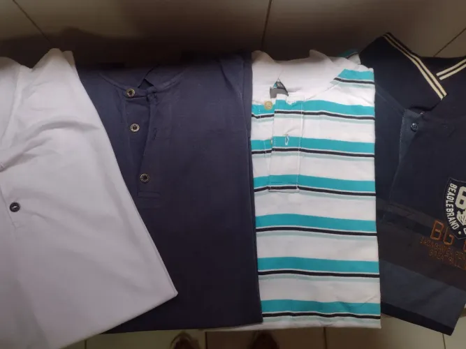 Kit 4 camisetas polo masculina gg