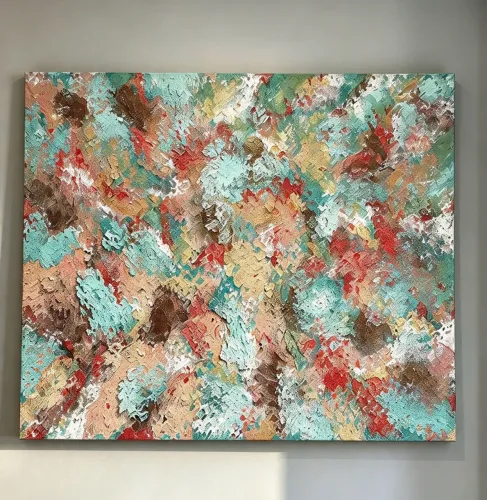 Quadro abstrato- pintado a mão