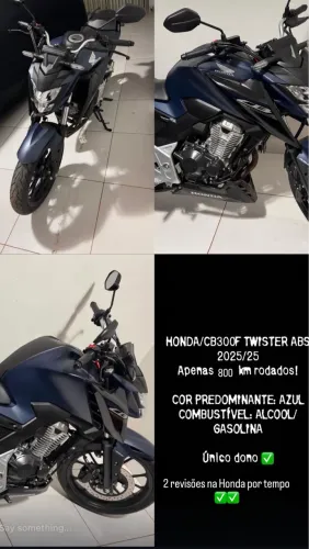 CB 300F ABS! Veículo zero praticamente! 