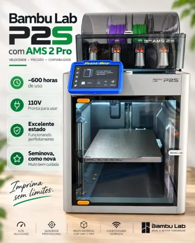 Bambu Lab P2S 110V + AMS 2 Pro | Estado de nova 
