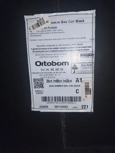     Base Cama Box Bipartida de Madeira Premium - Excelente Estado