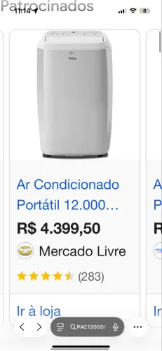Ar-Condicionado Portátil Philco - 12.000 BTUs