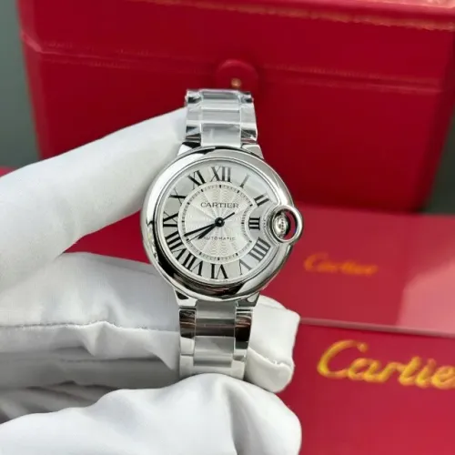 Relógio Cartier Ballon Bleu Feminino de Luxo, Mostrador Branco, 33mm