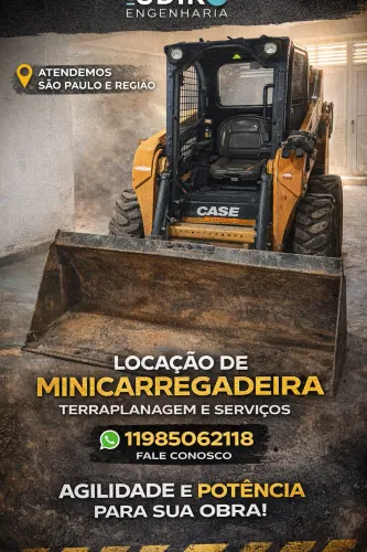 ? MINI CARREGADEIRA COM OPERADOR - ATENDIMENTO RÁPIDO EM SÃO PAULO E REGIÃO! ?