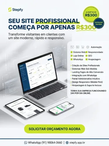 Seu Site Profissional por apenas R$300