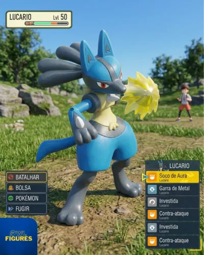 Pokémon Lucario - Figura De Ação Blokees