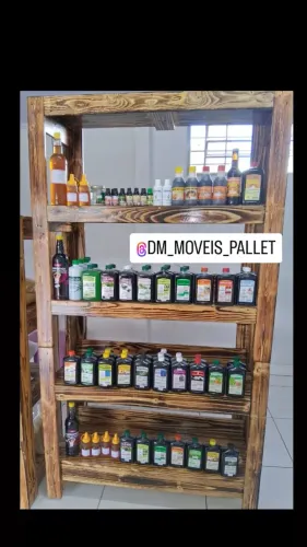 Prateleira comercial rústica 