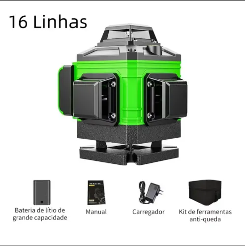 Nível a Laser 16 Linhas Ajustável Nível 360 °