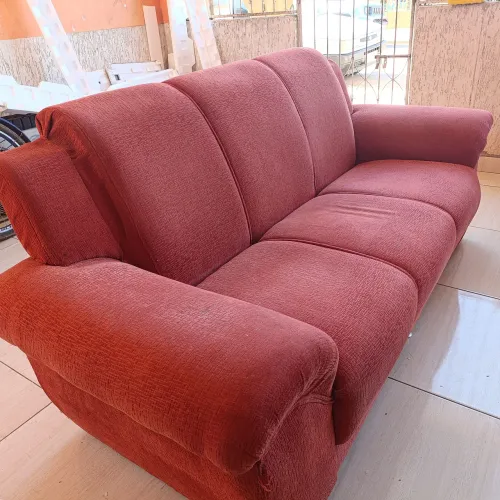 Sofá 3 Lugares Vermelho - Bom estado