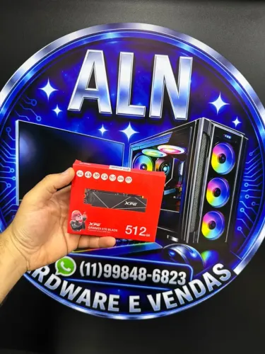 Ssd xpg nvme 512gb novo, aberto apenas para conferência.