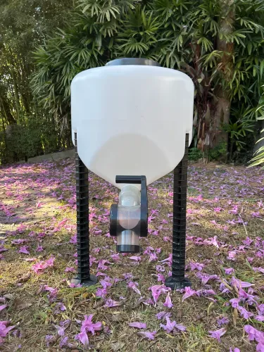 Dispenser Porta Armazenamento Para Ração Pets Silopet 60L Branco