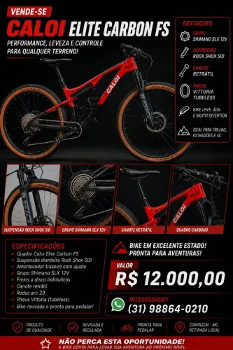 Caloi FS Carbon em estado de Zero